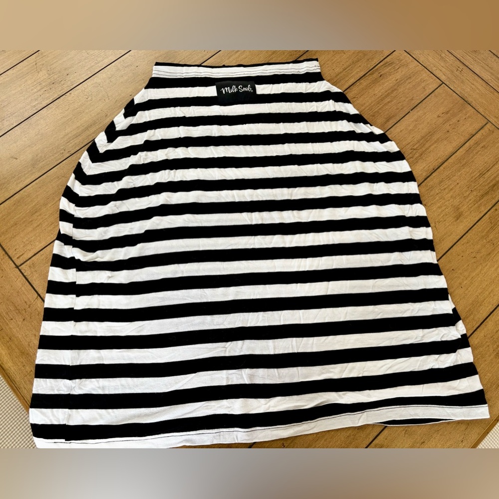 Milk Snob Black & White Signature Stripe Cover, NWOT